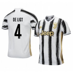 Koszulka Juventus Matthijs de Ligt 4 Domowe Stroje Piłkarskie 2020/2021 Krótki Rękaw